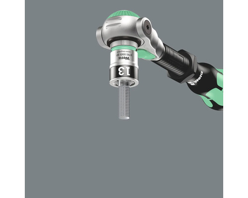 Crichet Wera cu cap tubular de dimensiunea 13 și șurub