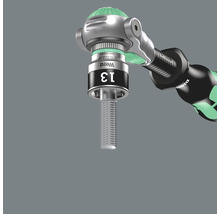 Logo Wera. Cheie tubulară Wera 8790 HMA HF cu funcție de clichet, dimensiune cheie 13 milimetri