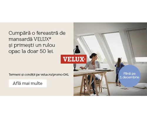 Promoție ferestre de mansardă VELUX cu rulou