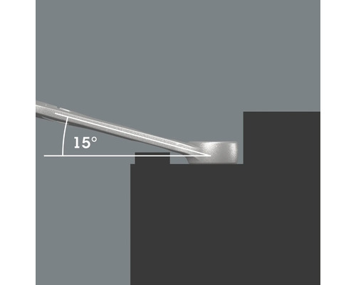 O cheie inelară cu un unghi de 15 grade.