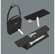 Geantă de scule cu cheie fixă, bandă velcro și logo Wera