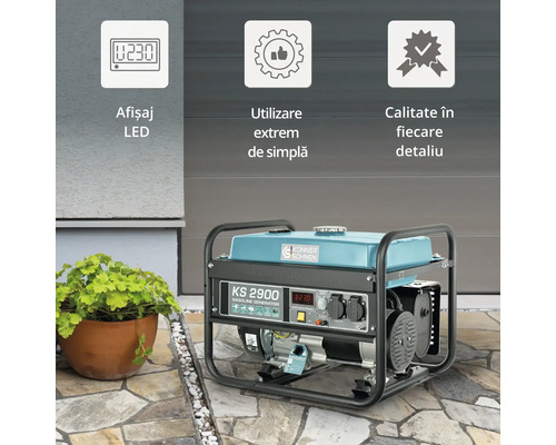 Generator de curent Konner und Söhnen KS 2900 cu afișaj LED, operare simplă și promisiune de calitate