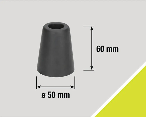 Capac picior de scaun gri, 60 mm înălțime, diametru 50 mm