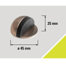 Opriitor de ușă metalic cu un diametru de 45 milimetri și o înălțime de 25 milimetri