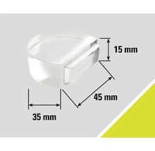 Tampon de ușă din sticlă acrilică cu dimensiuni
