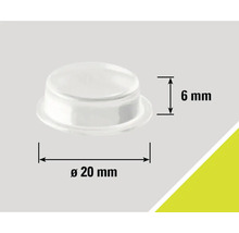 Glisor pentru mobilă, diametru 20 milimetri, înălțime 6 milimetri
