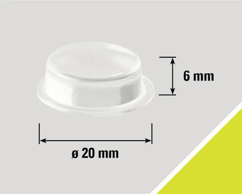 Glisor pentru mobilă, diametru 20 milimetri, înălțime 6 milimetri