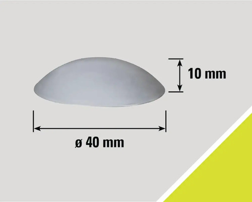 Buton de mobilă emisferic, diametru 40 milimetri