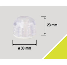 Glisor pentru mobilă, diametru 30 milimetri, înălțime 23 milimetri