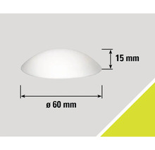 Ilustrație cu dimensiuni: diametru 60 mm, înălțime 15 mm