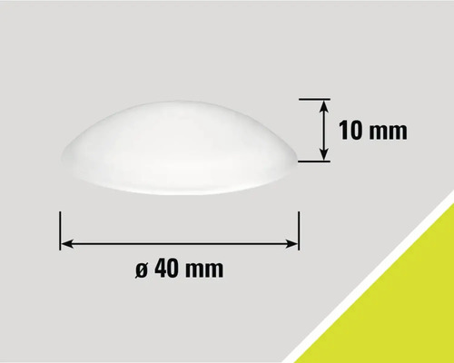 Capac emisferic cu diametrul de 40 mm și înălțimea de 10 mm