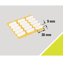 Pachet protecții pentru mobilă, autoadezive, 20 x 9 milimetri