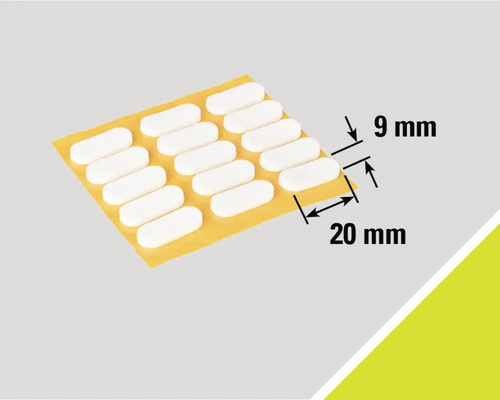 Pachet protecții pentru mobilă, autoadezive, 20 x 9 milimetri