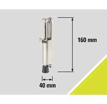 Oprirea ușii din metal cu dimensiunile de 160 mm înălțime și 40 mm lățime