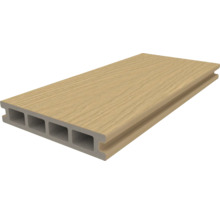 Decking de terasă din compozit lemn-polimer cu profil cu cameră goală