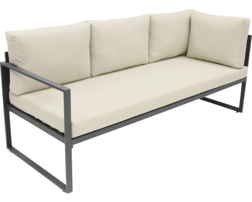 Bancă cu cadru metalic și tapițerie