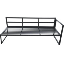 Bancă de grădină metalică cu somieră cu lamele pentru exterior