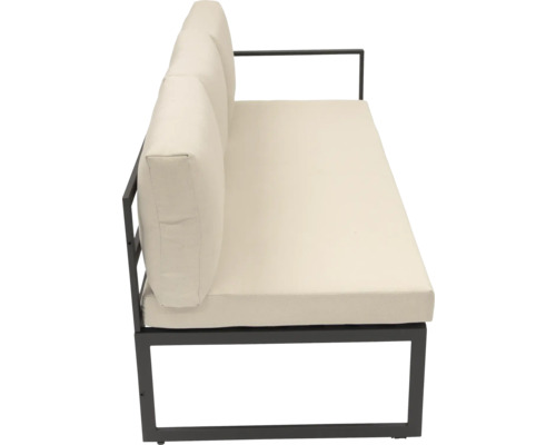 Canapea de grădină cu cadru metalic și perne