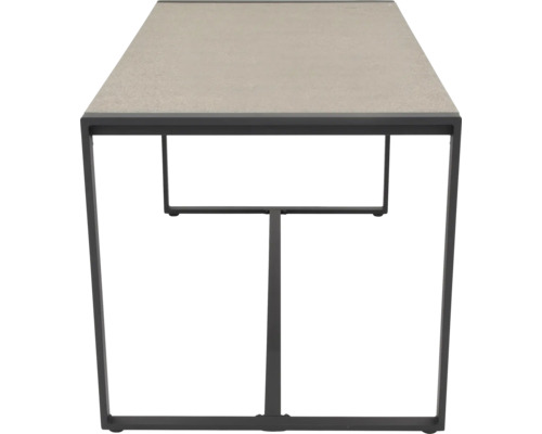 Măsuță de grădină dreptunghiulară cu blat și cadru metalic