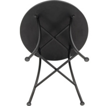 Măsuță de grădină cu blat rotund și cadru metalic