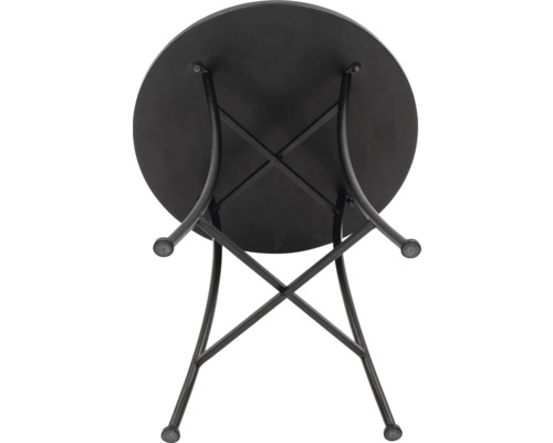 Măsuță de grădină cu blat rotund și cadru metalic