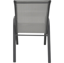 Scaun de grădină cu tapițerie textilă, vedere din spate