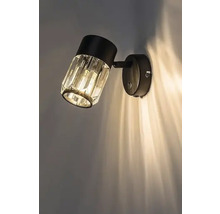 Lumină de perete cu abajur din sticlă de cristal