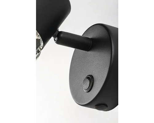 Lumină de perete pivotantă din metal cu întrerupător