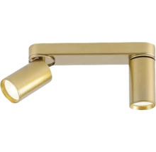 Lumină de perete aurie cu două spoturi pentru iluminat interior