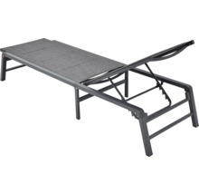 Șezlong de grădină reglabil cu tapițerie textilă