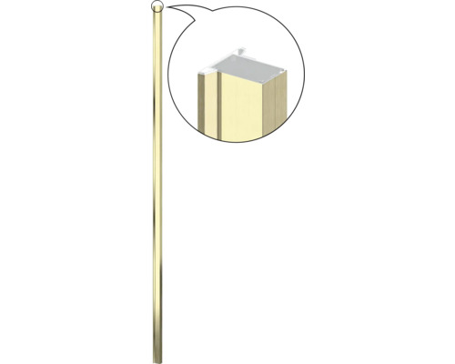 Stâlp din aluminiu cu capac