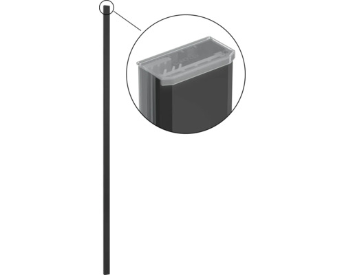 Stâlp de gard cu recipient atașat