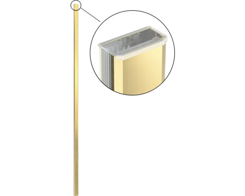 Profil metalic auriu cu capac transparent