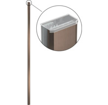 Stâlp de gard din metal cu capac transparent