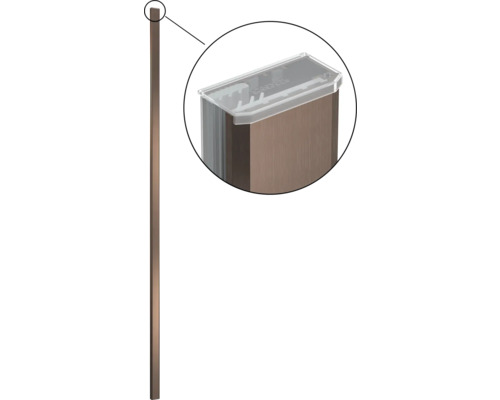 Stâlp de gard din metal cu capac transparent