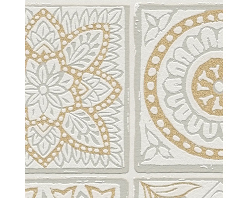 Tapet cu motive florale și geometrice