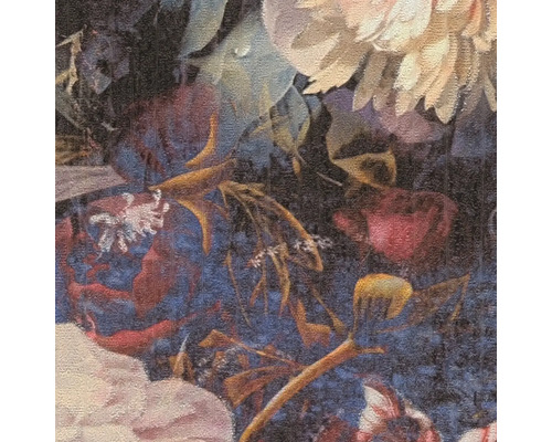 Prim-plan cu o pictură murală cu motiv floral