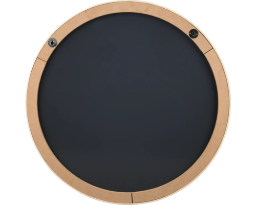 Tablă rotundă din ardezie cu ramă din lemn și elemente de agățare pe spate