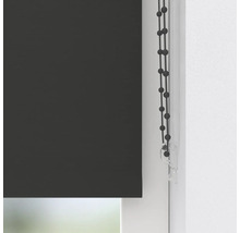 Rulou gri închis la fereastră cu mecanism de lanț.