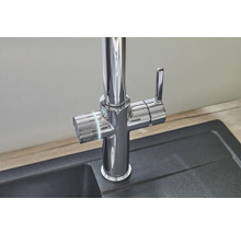 Baterie de bucătărie cu control al temperaturii la chiuvetă