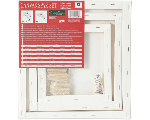 Set pânză cu rame cu trei pânze de diferite dimensiuni