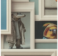 Tapetă cu motive de animale în rame foto