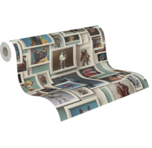 Rola de tapet cu motive animale în rame foto