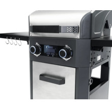 Grătar pe cărbune cu bară cu cârlige și control digital