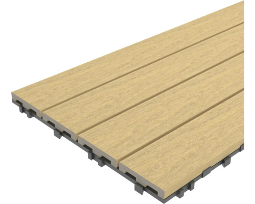 Placă de terasă din material compozit lemn-plastic