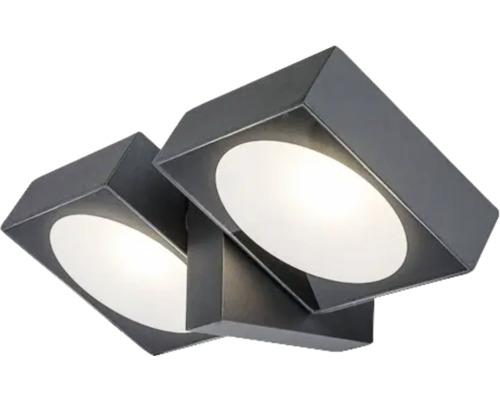 Lumină de perete cu două capete de iluminat pătrate, rotative