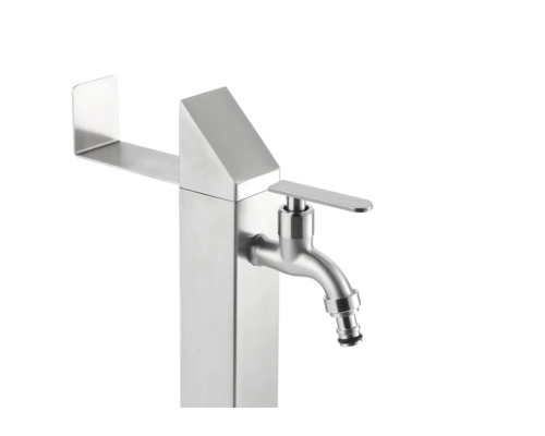 Punct de alimentare cu apă pentru grădină din oțel inoxidabil cu robinet și racord pentru dispozitive