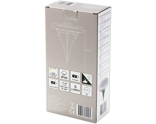 Ambalaj spoturi solare cu LED pentru sol, set de 4 bucăți