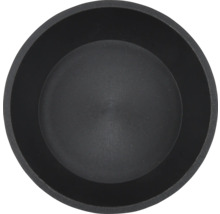 Ghiveci de flori negru din plastic, de sus