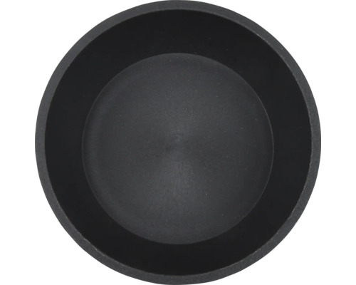 Ghiveci de flori negru din plastic, de sus